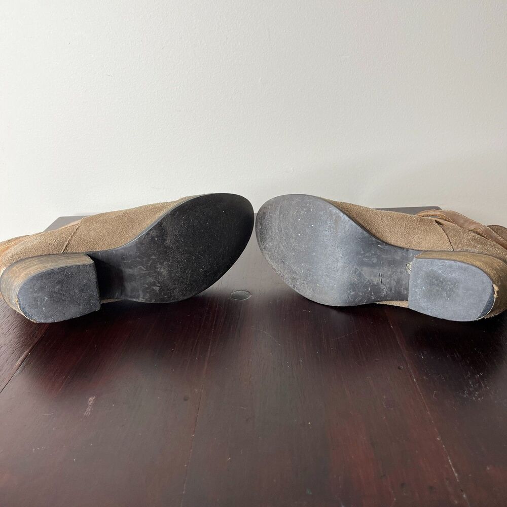 Steve Madden Raskal Suede Leather Ankle Booties Sz 8M Brown Cognac Western - Picture 10 of 11